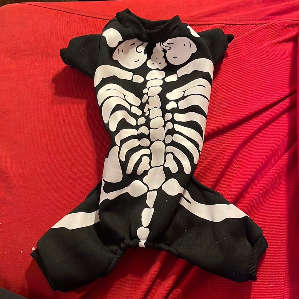 Dog skeleton onesie size M